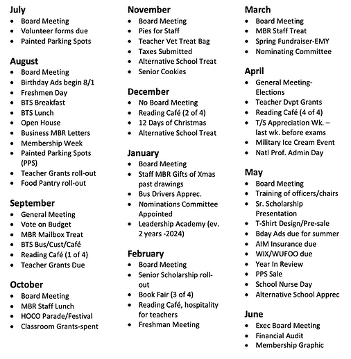 PTSO calendar 24-25
